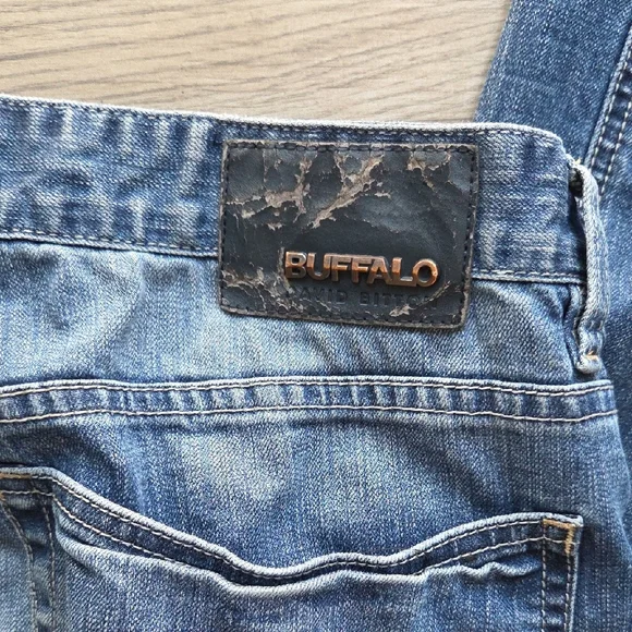 34x32 Buffalo David Bitton Men's Faded Blue Straight Jeans - Picture 5 of 6